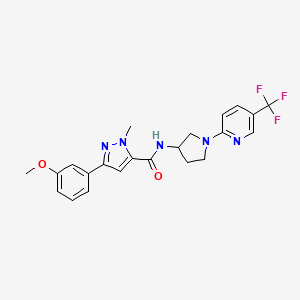 3-(3-methoxyphenyl)-1-methyl-N-(1-(5-(trifluoromethyl)pyridin-2-yl)pyrrolidin-3-yl)-1H-pyrazole-5-carboxamide