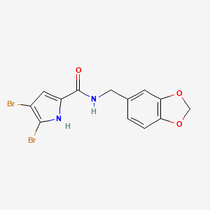 N-(1,3-benzodioxol-5-ylmethyl)-4,5-dibromo-1H-pyrrole-2-carboxamide