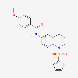 4-methoxy-N-(1-(thiophen-2-ylsulfonyl)-1,2,3,4-tetrahydroquinolin-6-yl)benzamide