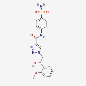 N-[4-(aminosulfonyl)phenyl]-1-[2-hydroxy-2-(2-methoxyphenyl)ethyl]-1H-1,2,3-triazole-4-carboxamide