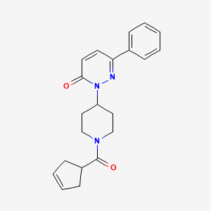 2-[1-(Cyclopent-3-ene-1-carbonyl)piperidin-4-yl]-6-phenylpyridazin-3-one