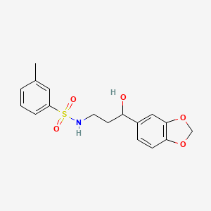 N-(3-(benzo[d][1,3]dioxol-5-yl)-3-hydroxypropyl)-3-methylbenzenesulfonamide