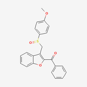 (3-{[(4-Methoxyphenyl)sulfinyl]methyl}-1-benzofuran-2-yl)(phenyl)methanone