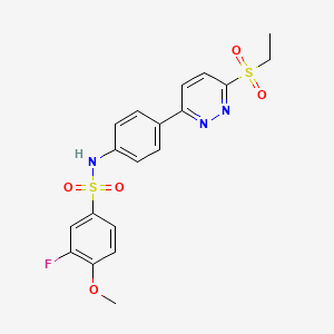 N-(4-(6-(ethylsulfonyl)pyridazin-3-yl)phenyl)-3-fluoro-4-methoxybenzenesulfonamide