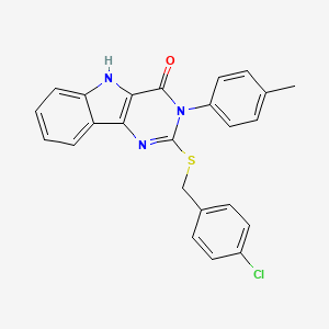 2-((4-chlorobenzyl)thio)-3-(p-tolyl)-3H-pyrimido[5,4-b]indol-4(5H)-one