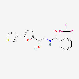 N-(2-hydroxy-2-(5-(thiophen-3-yl)furan-2-yl)ethyl)-2-(trifluoromethyl)benzamide