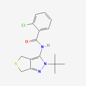 N-(2-(tert-butyl)-4,6-dihydro-2H-thieno[3,4-c]pyrazol-3-yl)-2-chlorobenzamide