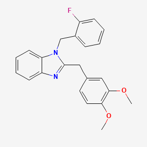 2-(3,4-dimethoxybenzyl)-1-(2-fluorobenzyl)-1H-benzimidazole