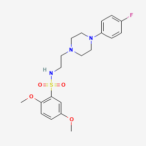 molecular formula C20H26FN3O4S B2472671 N-(2-(4-(4-fluorophenyl)piperazin-1-yl)ethyl)-2,5-dimethoxybenzenesulfonamide CAS No. 1049391-12-9