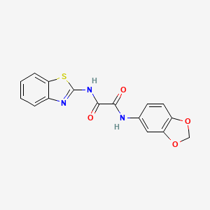 molecular formula C16H11N3O4S B2472674 N1-(benzo[d][1,3]dioxol-5-yl)-N2-(benzo[d]thiazol-2-yl)oxalamide CAS No. 920351-34-4