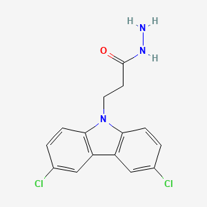 molecular formula C15H13Cl2N3O B2472694 3-(3,6-dichloro-9H-carbazol-9-yl)propanohydrazide CAS No. 300816-39-1