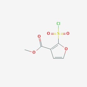 molecular formula C6H5ClO5S B2472715 Methyl 2-(chlorosulfonyl)furan-3-carboxylate CAS No. 1011241-51-2