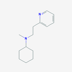 molecular formula C14H22N2 B247272 N-methyl-N-[2-(pyridin-2-yl)ethyl]cyclohexanamine 