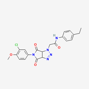 2-[5-(3-chloro-4-methoxyphenyl)-4,6-dioxo-4,5,6,6a-tetrahydropyrrolo[3,4-d][1,2,3]triazol-1(3aH)-yl]-N-(4-ethylphenyl)acetamide