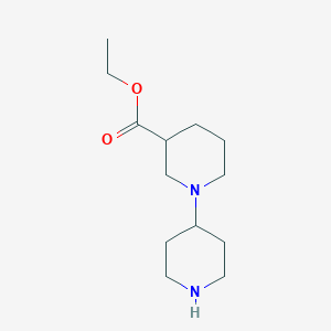 molecular formula C13H24N2O2 B2472728 [1,4']Bipiperidinyl-3-Carboxylic Acid Ethyl Ester CAS No. 340962-71-2