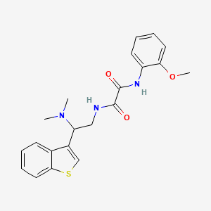 molecular formula C21H23N3O3S B2472743 N-[2-(1-benzothiophen-3-yl)-2-(dimethylamino)ethyl]-N'-(2-methoxyphenyl)ethanediamide CAS No. 2034570-29-9