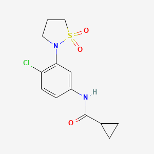 N-(4-chloro-3-(1,1-dioxidoisothiazolidin-2-yl)phenyl)cyclopropanecarboxamide