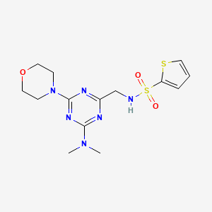 N-((4-(dimethylamino)-6-morpholino-1,3,5-triazin-2-yl)methyl)thiophene-2-sulfonamide