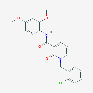 molecular formula C21H19ClN2O4 B2472802 1-[(2-chlorophenyl)methyl]-N-(2,4-dimethoxyphenyl)-2-oxo-1,2-dihydropyridine-3-carboxamide CAS No. 946356-60-1