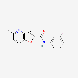 molecular formula C16H13FN2O2 B2472816 N-(3-fluoro-4-methylphenyl)-5-methylfuro[3,2-b]pyridine-2-carboxamide CAS No. 941881-41-0