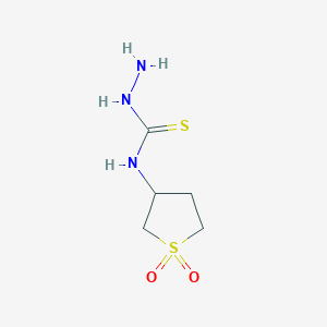 molecular formula C5H11N3O2S2 B2472827 N-(1,1-dioxidotetrahydrothiophen-3-yl)hydrazinecarbothioamide CAS No. 507454-59-3