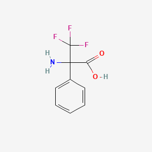 molecular formula C9H8F3NO2 B2472843 2-Amino-3,3,3-trifluoro-2-phenylpropanoic acid CAS No. 127048-25-3; 240490-00-0