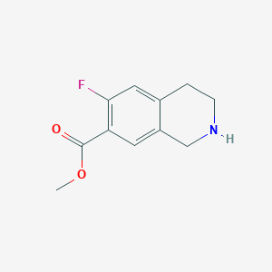 molecular formula C11H12FNO2 B2472865 Methyl 6-fluoro-1,2,3,4-tetrahydroisoquinoline-7-carboxylate CAS No. 2137677-17-7