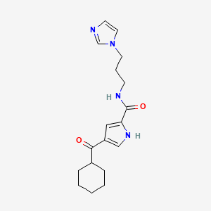 4-(cyclohexylcarbonyl)-N-[3-(1H-imidazol-1-yl)propyl]-1H-pyrrole-2-carboxamide