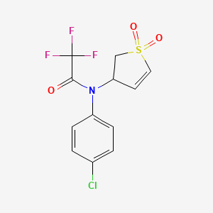 N-(4-chlorophenyl)-N-(1,1-dioxo-2,3-dihydrothiophen-3-yl)-2,2,2-trifluoroacetamide