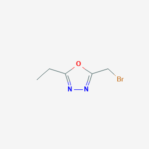 molecular formula C5H7BrN2O B2472869 2-(bromomethyl)-5-ethyl-1,3,4-Oxadiazole CAS No. 1403338-38-4