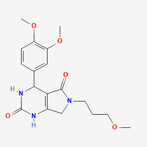 4-(3,4-dimethoxyphenyl)-6-(3-methoxypropyl)-3,4,6,7-tetrahydro-1H-pyrrolo[3,4-d]pyrimidine-2,5-dione