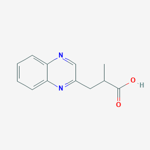 2-Methyl-3-(quinoxalin-2-yl)propanoic acid