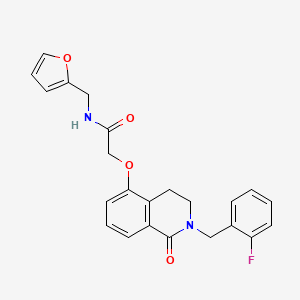 2-((2-(2-fluorobenzyl)-1-oxo-1,2,3,4-tetrahydroisoquinolin-5-yl)oxy)-N-(furan-2-ylmethyl)acetamide