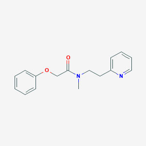 molecular formula C16H18N2O2 B247288 N-methyl-2-phenoxy-N-[2-(2-pyridinyl)ethyl]acetamide 