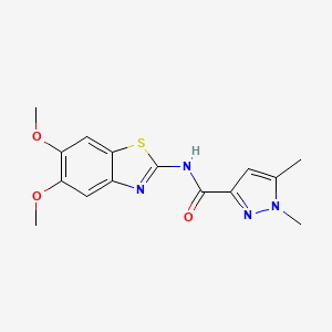N-(5,6-dimethoxybenzo[d]thiazol-2-yl)-1,5-dimethyl-1H-pyrazole-3-carboxamide