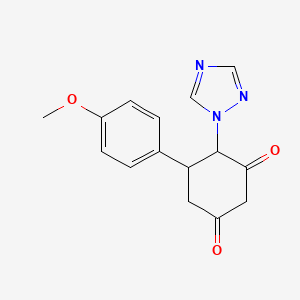 5-(4-methoxyphenyl)-4-(1H-1,2,4-triazol-1-yl)-1,3-cyclohexanedione