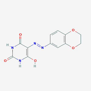 5-(2,3-Dihydro-1,4-benzodioxin-6-ylhydrazinylidene)-1,3-diazinane-2,4,6-trione
