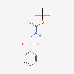 molecular formula C12H17NO4S B2472909 tert-butyl N-[(benzenesulfonyl)methyl]carbamate CAS No. 1242161-32-5