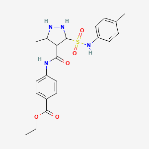 ethyl 4-{3-methyl-5-[(4-methylphenyl)sulfamoyl]-1H-pyrazole-4-amido}benzoate