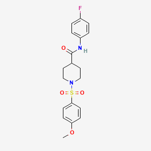 N-(4-fluorophenyl)-1-(4-methoxyphenyl)sulfonylpiperidine-4-carboxamide