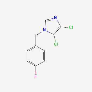 molecular formula C10H7Cl2FN2 B2472916 4,5-dichloro-1-(4-fluorobenzyl)-1H-imidazole CAS No. 649578-75-6