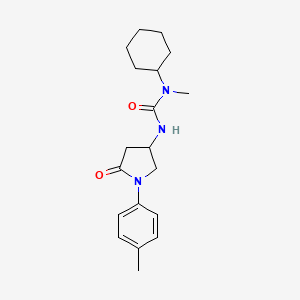 1-Cyclohexyl-1-methyl-3-(5-oxo-1-(p-tolyl)pyrrolidin-3-yl)urea