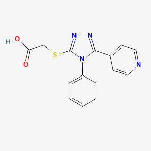 2-{[4-phenyl-5-(pyridin-4-yl)-4H-1,2,4-triazol-3-yl]sulfanyl}acetic acid