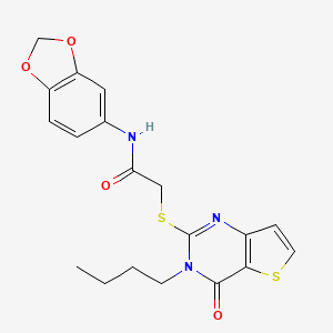 N-(1,3-benzodioxol-5-yl)-2-[(3-butyl-4-oxo-3,4-dihydrothieno[3,2-d]pyrimidin-2-yl)sulfanyl]acetamide