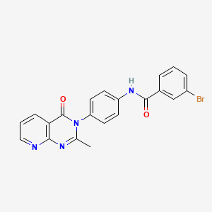 3-bromo-N-(4-(2-methyl-4-oxopyrido[2,3-d]pyrimidin-3(4H)-yl)phenyl)benzamide