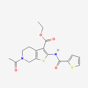 Ethyl 6-acetyl-2-(thiophene-2-carboxamido)-4,5,6,7-tetrahydrothieno[2,3-c]pyridine-3-carboxylate