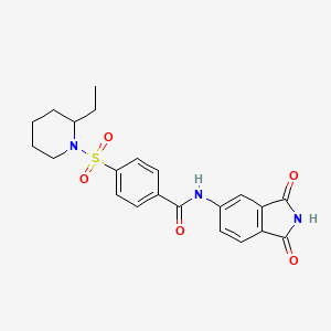 N-(1,3-dioxoisoindol-5-yl)-4-(2-ethylpiperidin-1-yl)sulfonylbenzamide