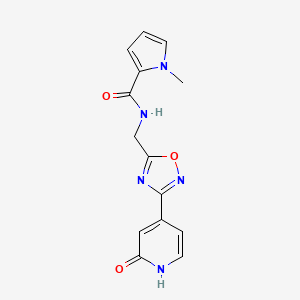 1-methyl-N-((3-(2-oxo-1,2-dihydropyridin-4-yl)-1,2,4-oxadiazol-5-yl)methyl)-1H-pyrrole-2-carboxamide