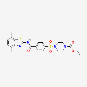 Ethyl 4-((4-((4,7-dimethylbenzo[d]thiazol-2-yl)carbamoyl)phenyl)sulfonyl)piperazine-1-carboxylate