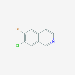 molecular formula C9H5BrClN B2472968 6-Bromo-7-chloroisoquinoline CAS No. 1036712-54-5